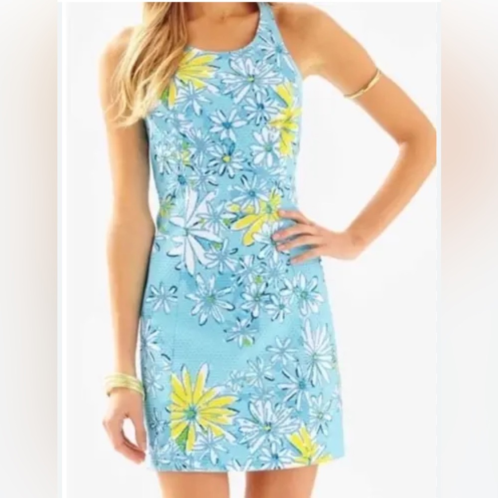 Lilly Pulitzer blue daisy shift dress size 0